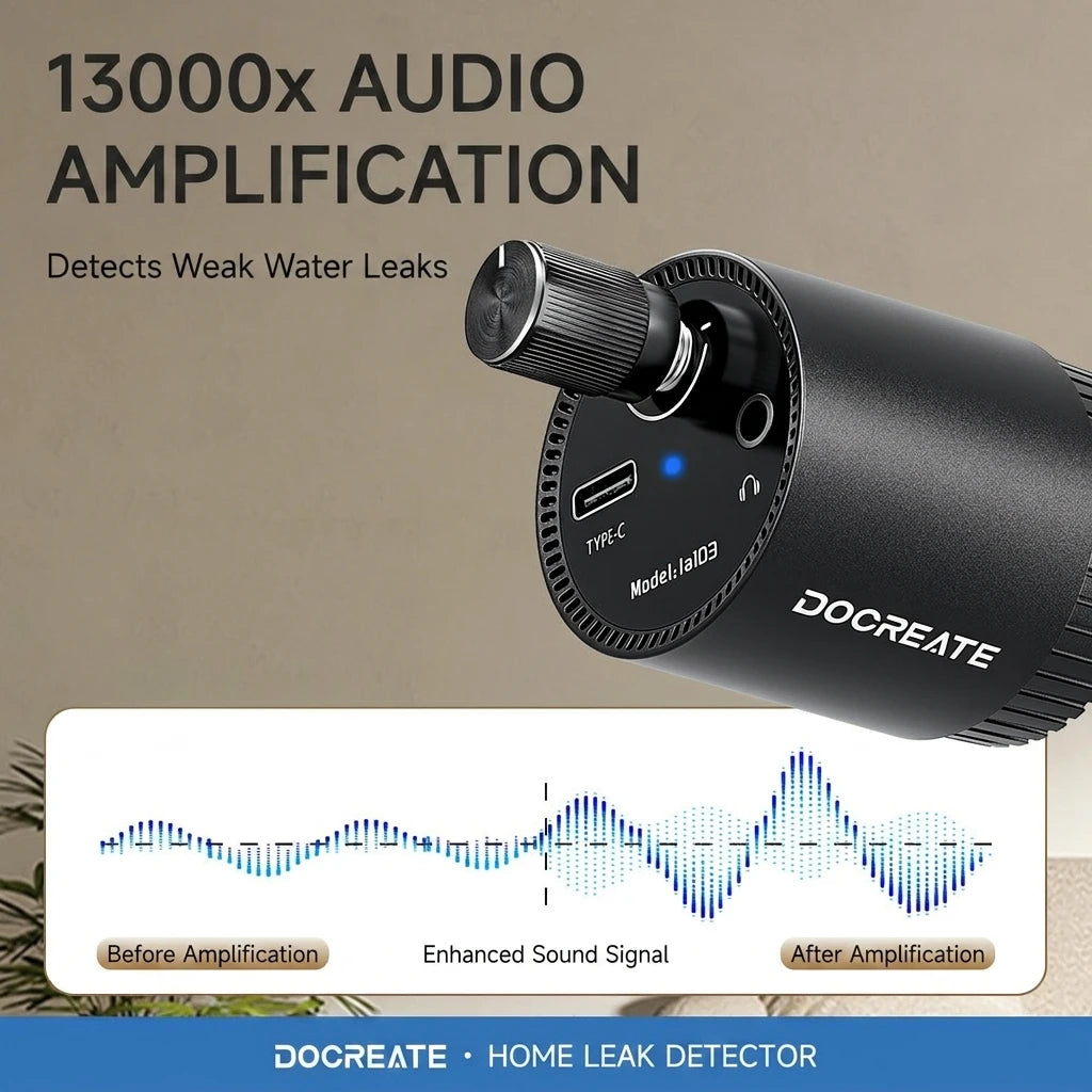 Rechargeable Acoustic Pipe Leak Detector