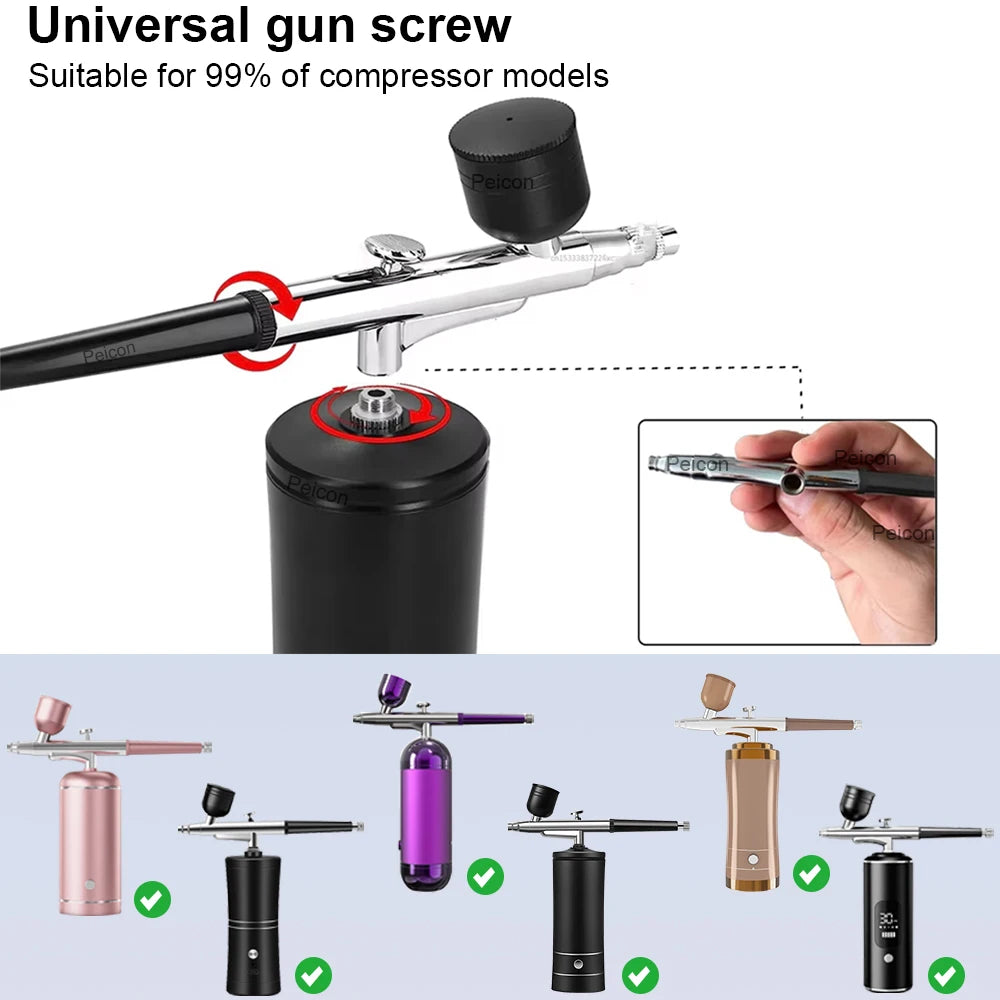 Handheld Airbrush Gun Kit with 0.3 mm Needle and Nozzle