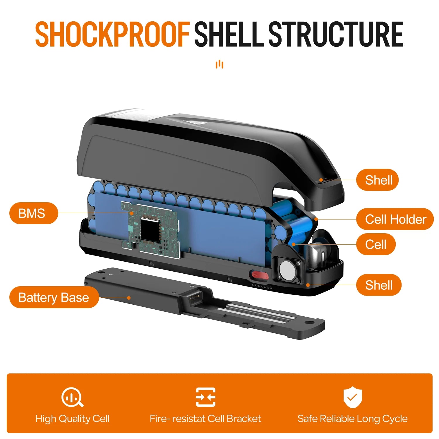 Electric Bicycle Battery Hailong 21700/18650 Pack for Powerful Ebikes