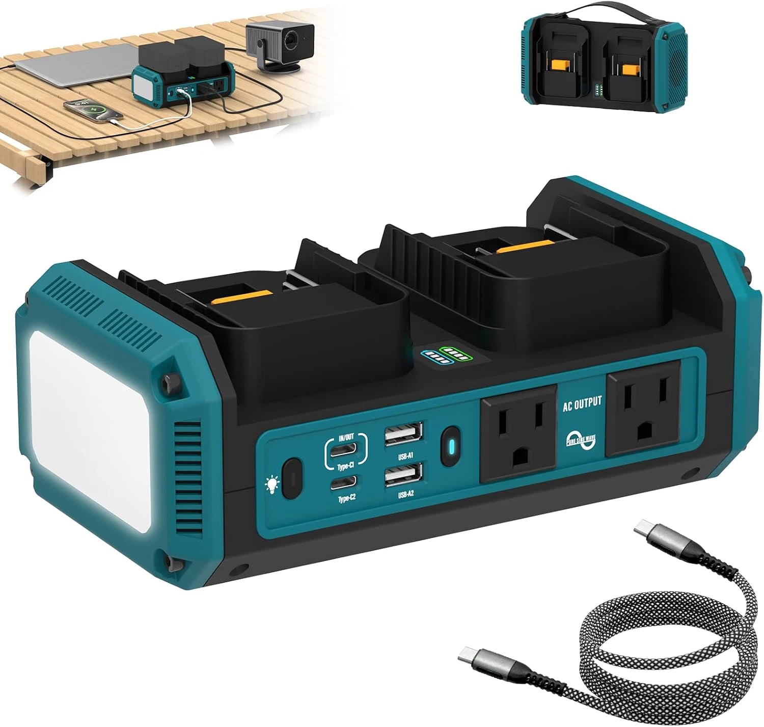 350W Pure Sine Wave Battery Inverter for Makita 18V
