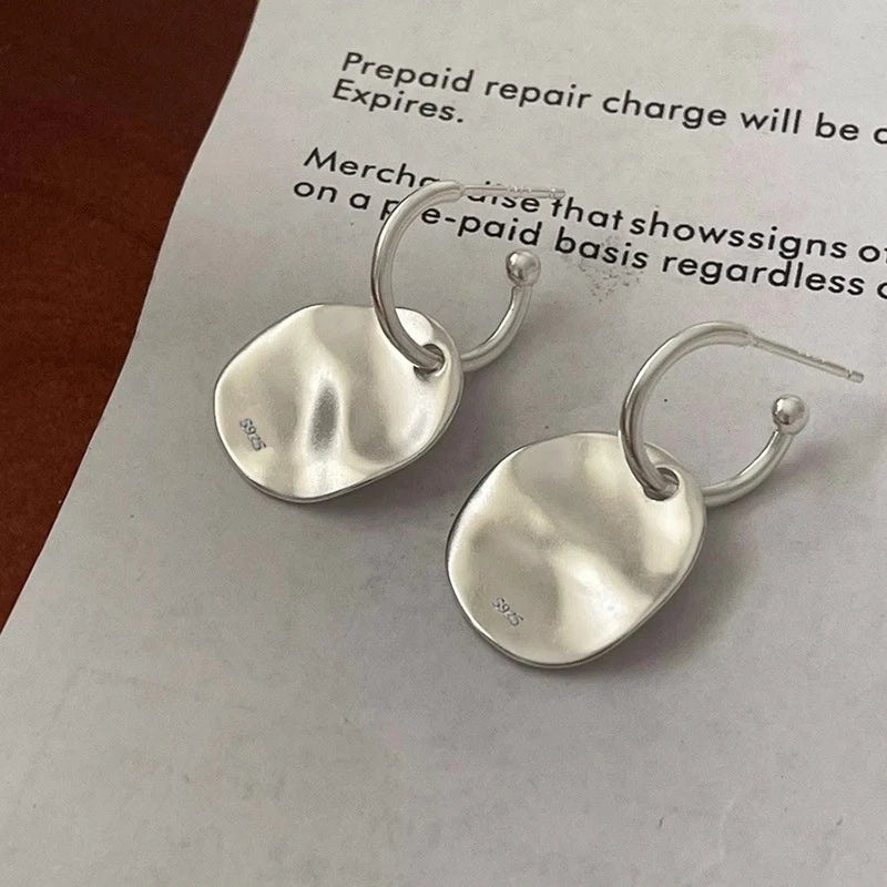 925 Sterling Silver CZ Star Moon Asymmetric Hoop Earrings