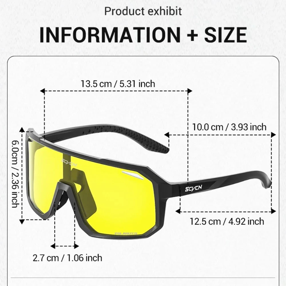 Sport-Style Glasses, Pictured Lens Options