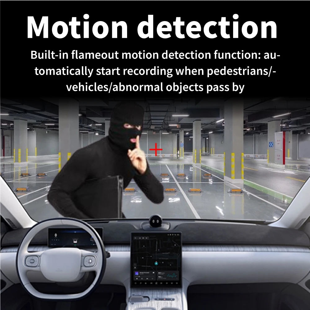 3-Channel Dash Camera with 1080P Front, Inside, Rear View