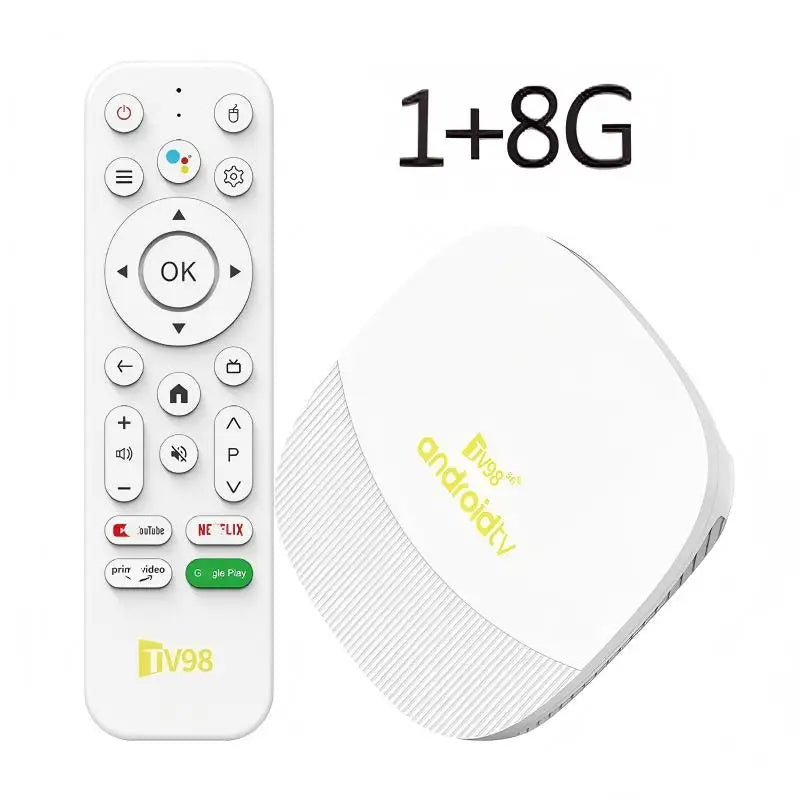 TV98 ATV Max Android 14 TV Box Allwinner H313 2GB 8GB Wifi 6 BT 8K 4K AV1 Full HD Smart Media Player Voice control Set Top Box