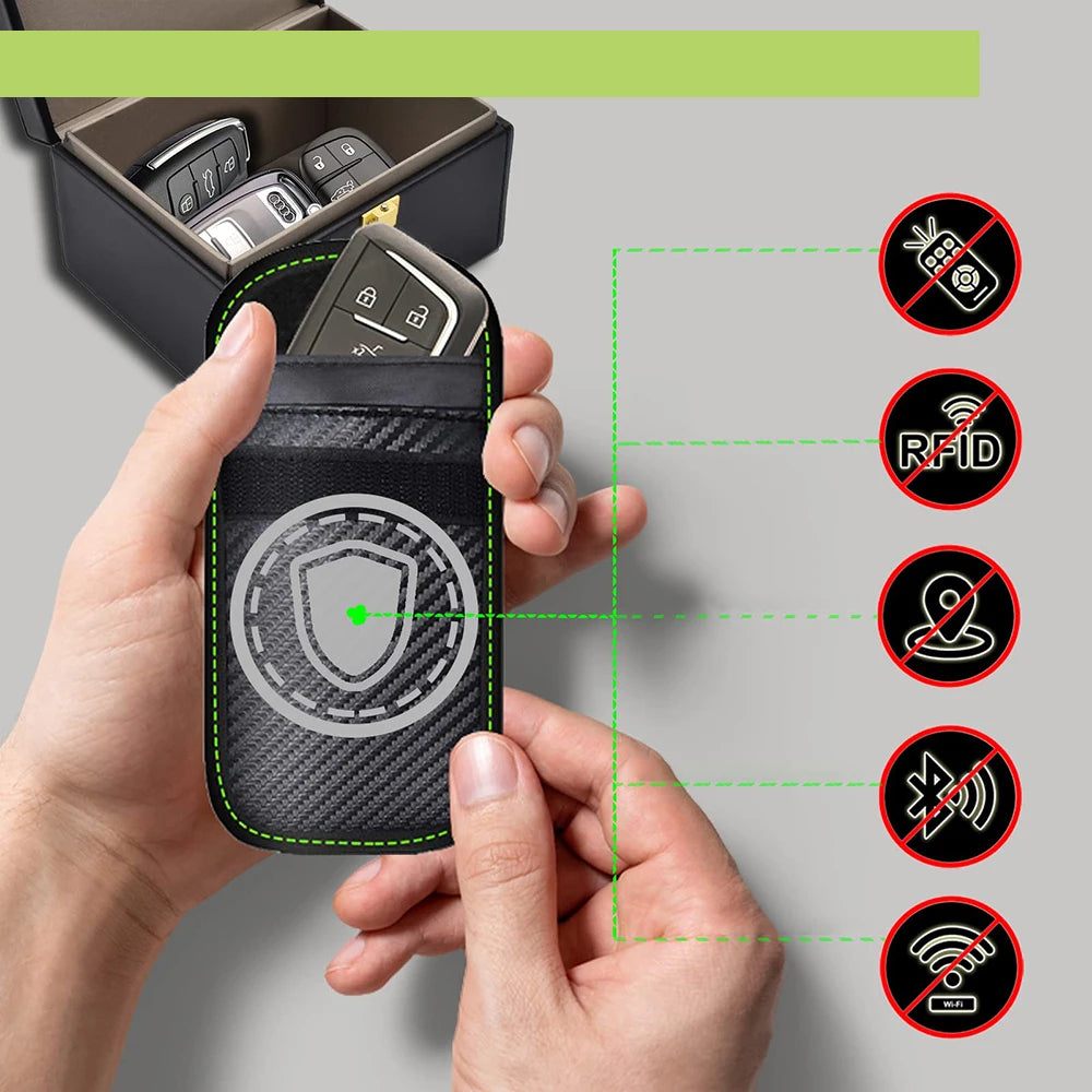 Bezklíčový systém ochrany aut.kľúčová krabička remote kľúč štít proti RFID ochranná krabička