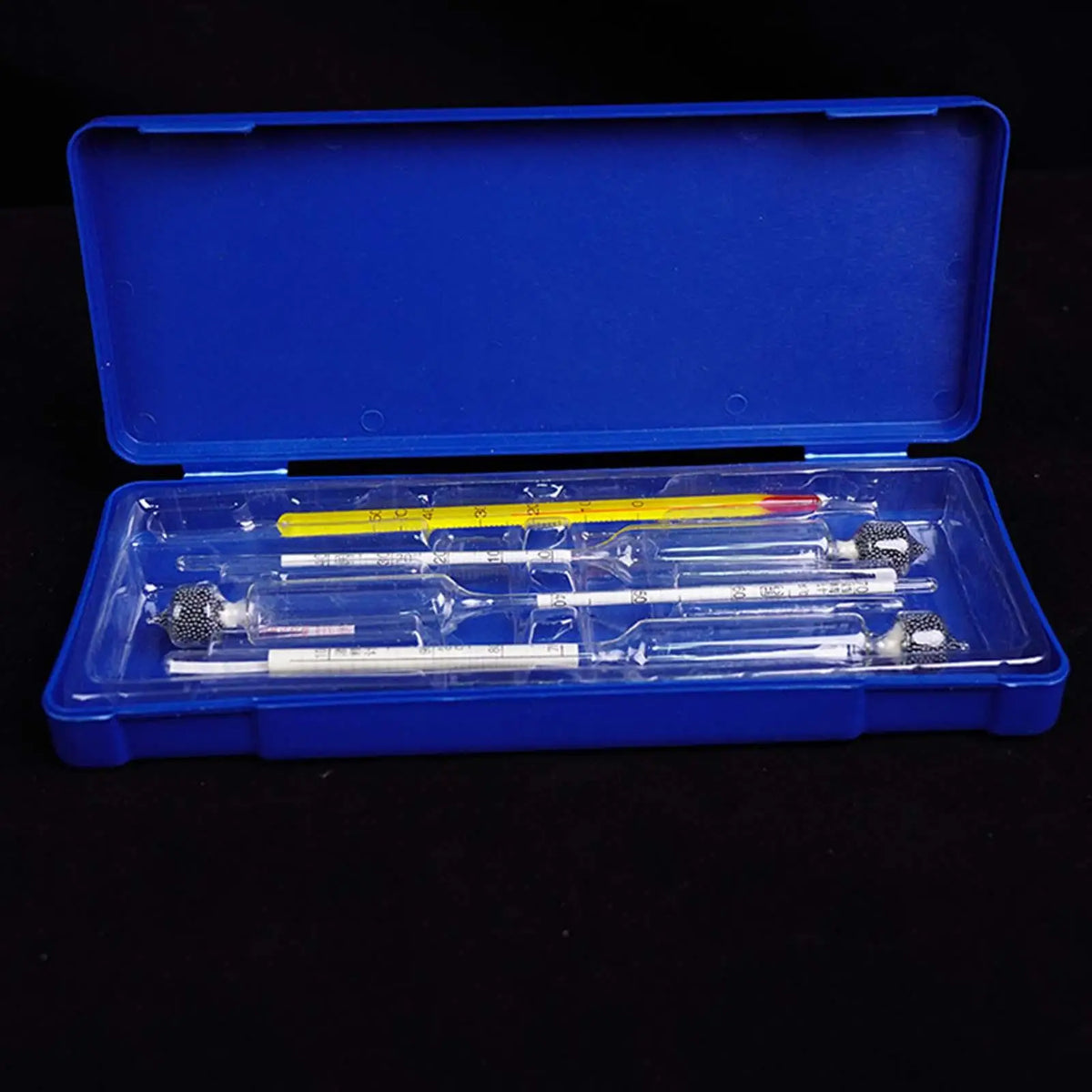 Alcoholmeter Set with Thermometer for Distilled Spirits