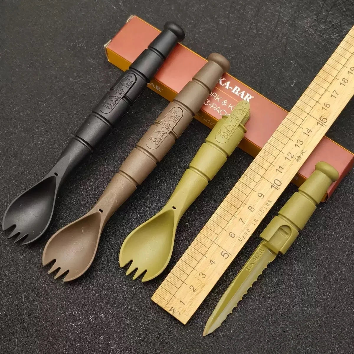 Compact Outdoor Fork and Spoon Tool