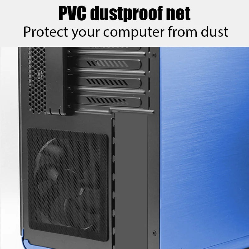 Rejilla de refrigeración para chasis de PC, malla de polvo, funda de ventilador, filtro de polvo, red de red, cubierta de polvo para PC