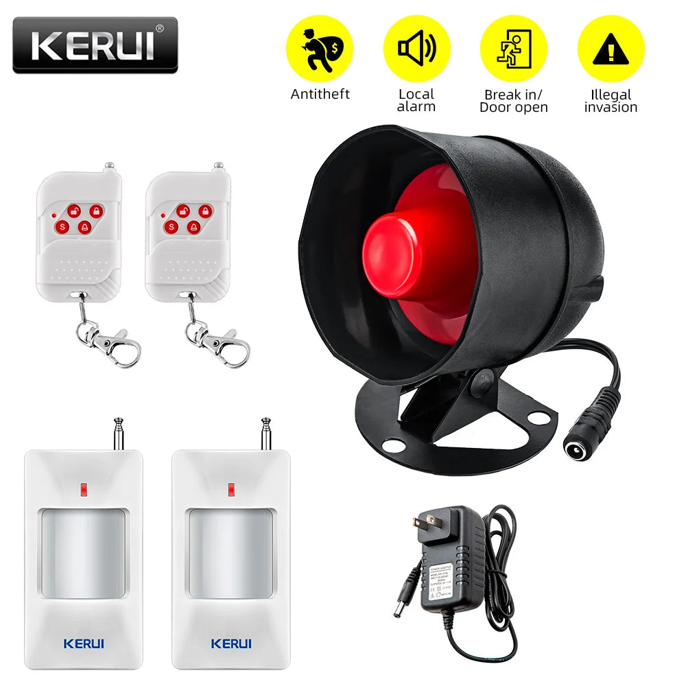 Wireless Home Security Alarm System Kit with Siren, Sensors and Remote
