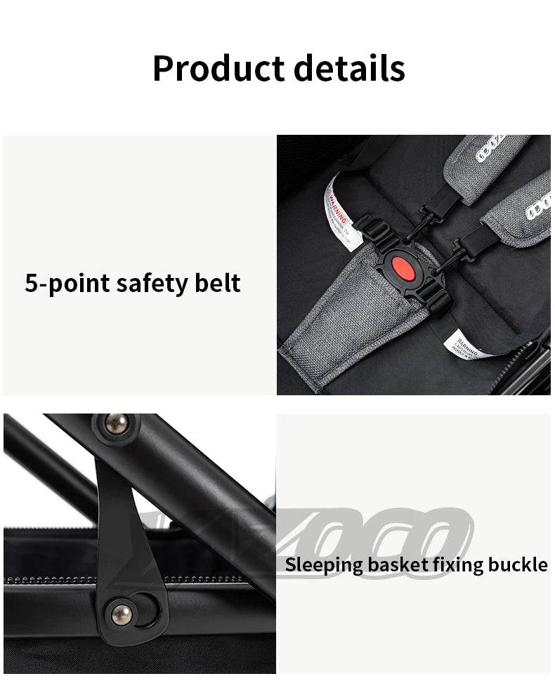 3‑in‑1 Multifunction Baby Stroller with Car Seat