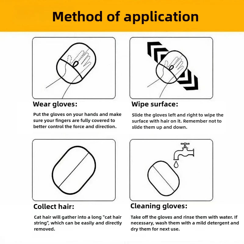 Pet hair glove removal Cat Grooming Reusable Electrostatic Dedusting Brush Dog Hair Remover for Couch Carpet Clothes Washable