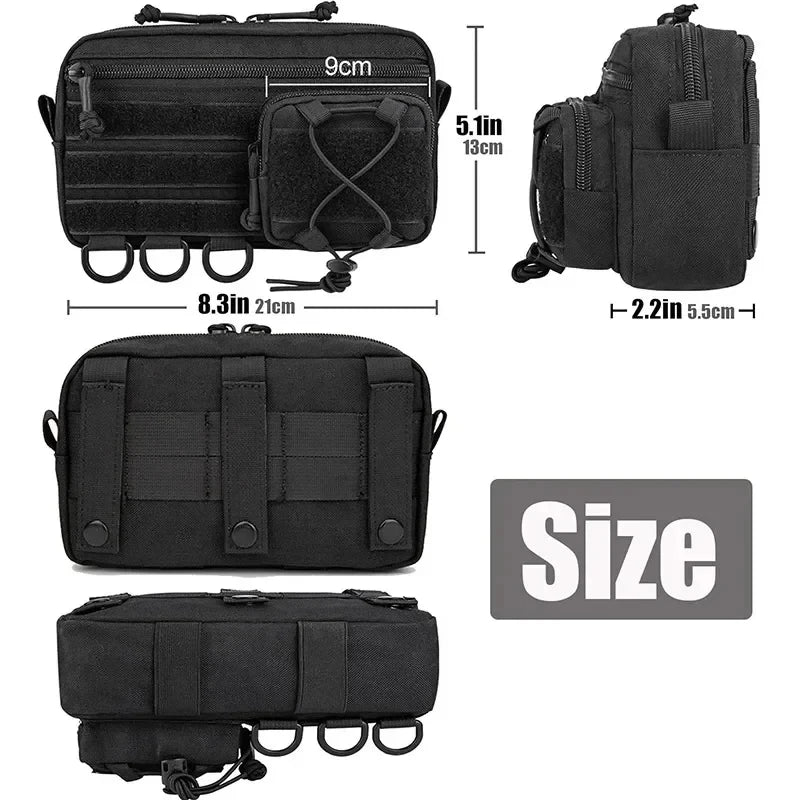 Horizontale nylon multiruimte organiser tas