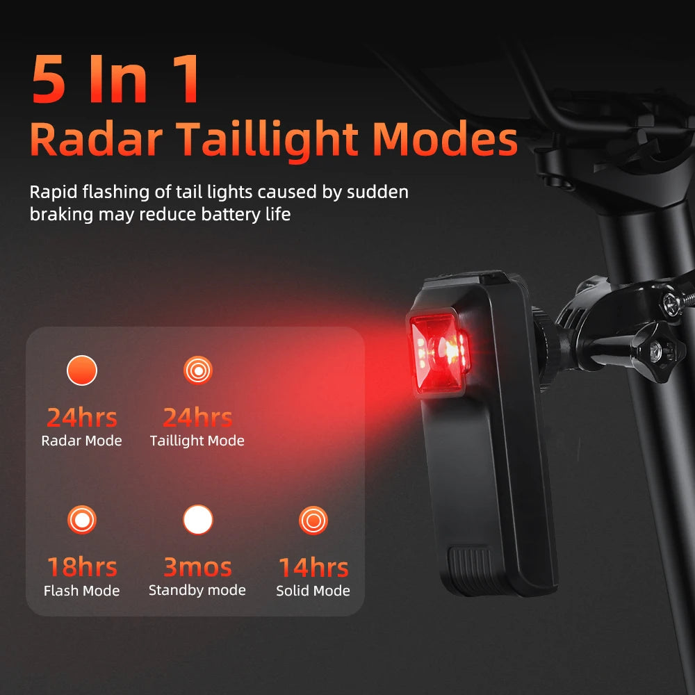 Luz trasera de bicicleta radar W100