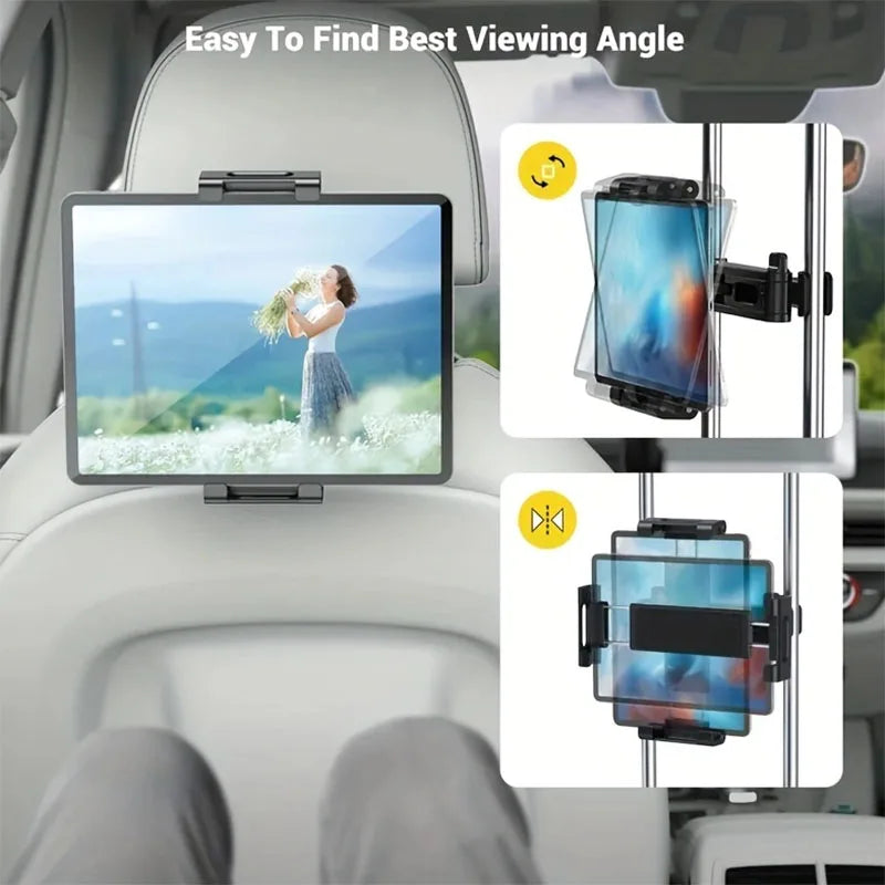 Rotating Car Headrest Holder for Phones and Tablets