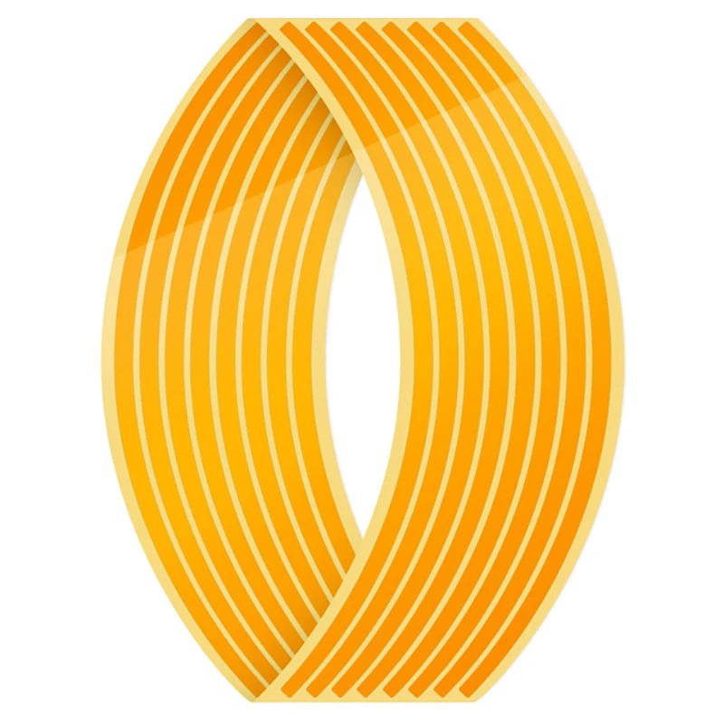 1set 18" Reflective Motorcycle Car Tire Decals Trim Strips Universal Rim Tape Strips Waterproof Bike Wheel Sticker Moto Decal