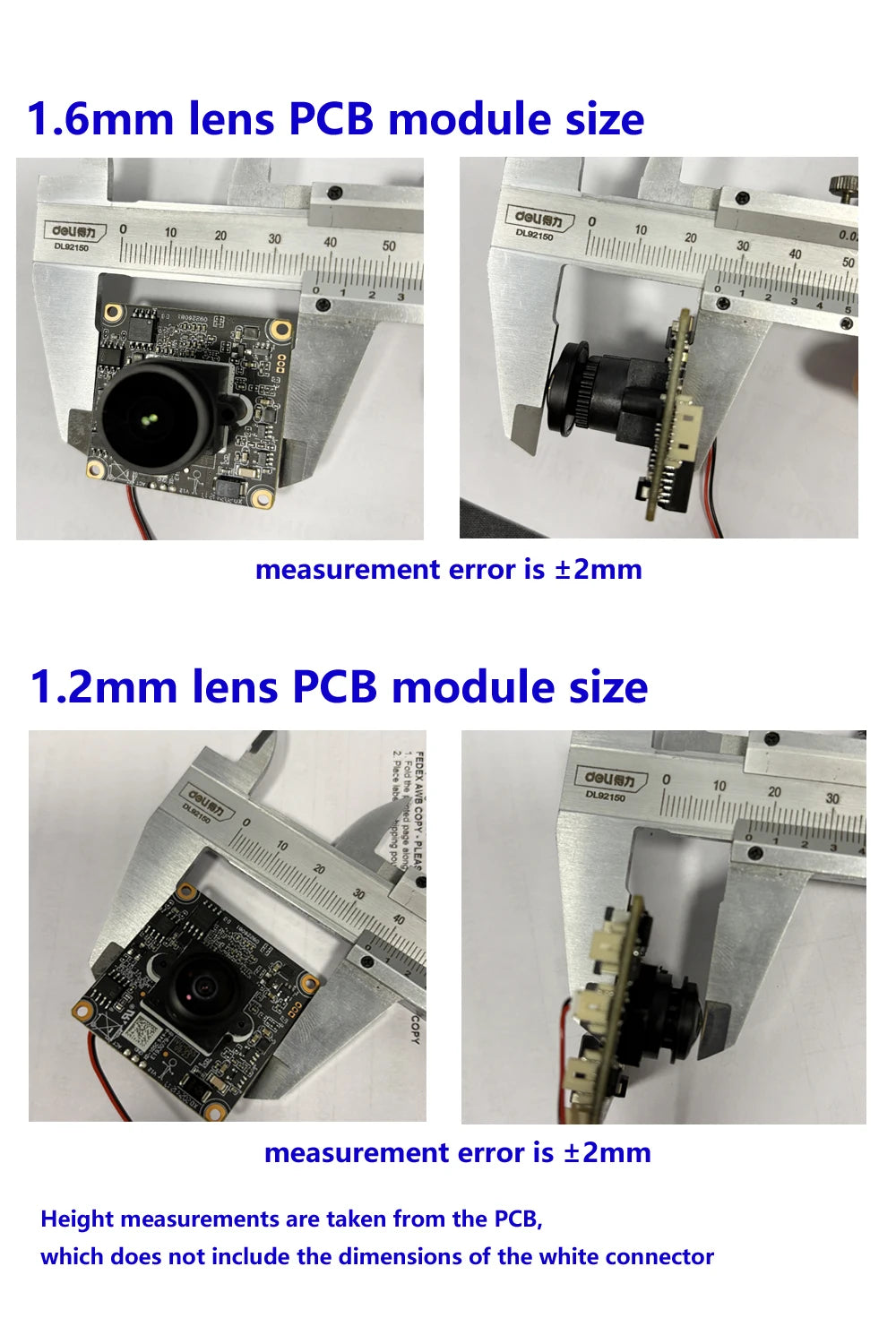 Módulo de cámara IP mini 4K en placa 38x38 mm