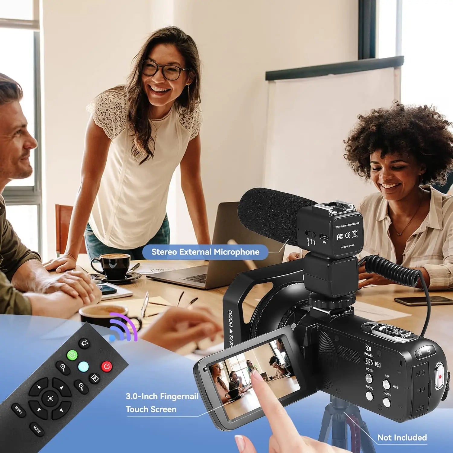4K Video Camera Camcorder with 18X Zoom and 48MP Vlogging