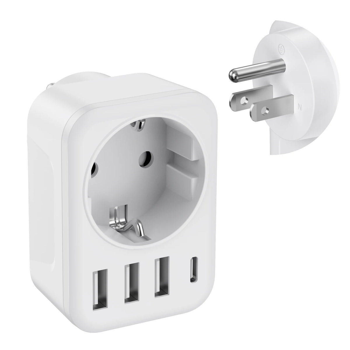 US Travel Plug Adapter with USB Charging