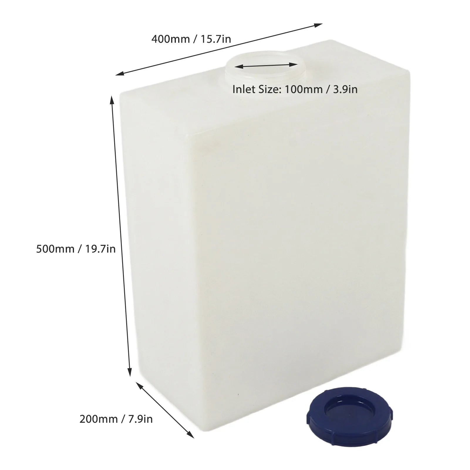 New 38L RV Fresh Water Holding PE 10 Gal RV Water Storage Heavy Duty Unbreakable 19.7 X 15.7 X 7.9in Leakproof for Camper