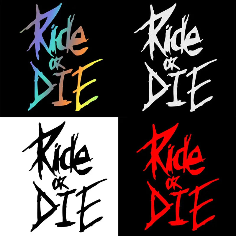 Ride or Die Bike Frame Stickers Bicycle Top Tube Waterproof Decals for MTB Bicycle Decorative Frame Bike Motorcycle Accessories