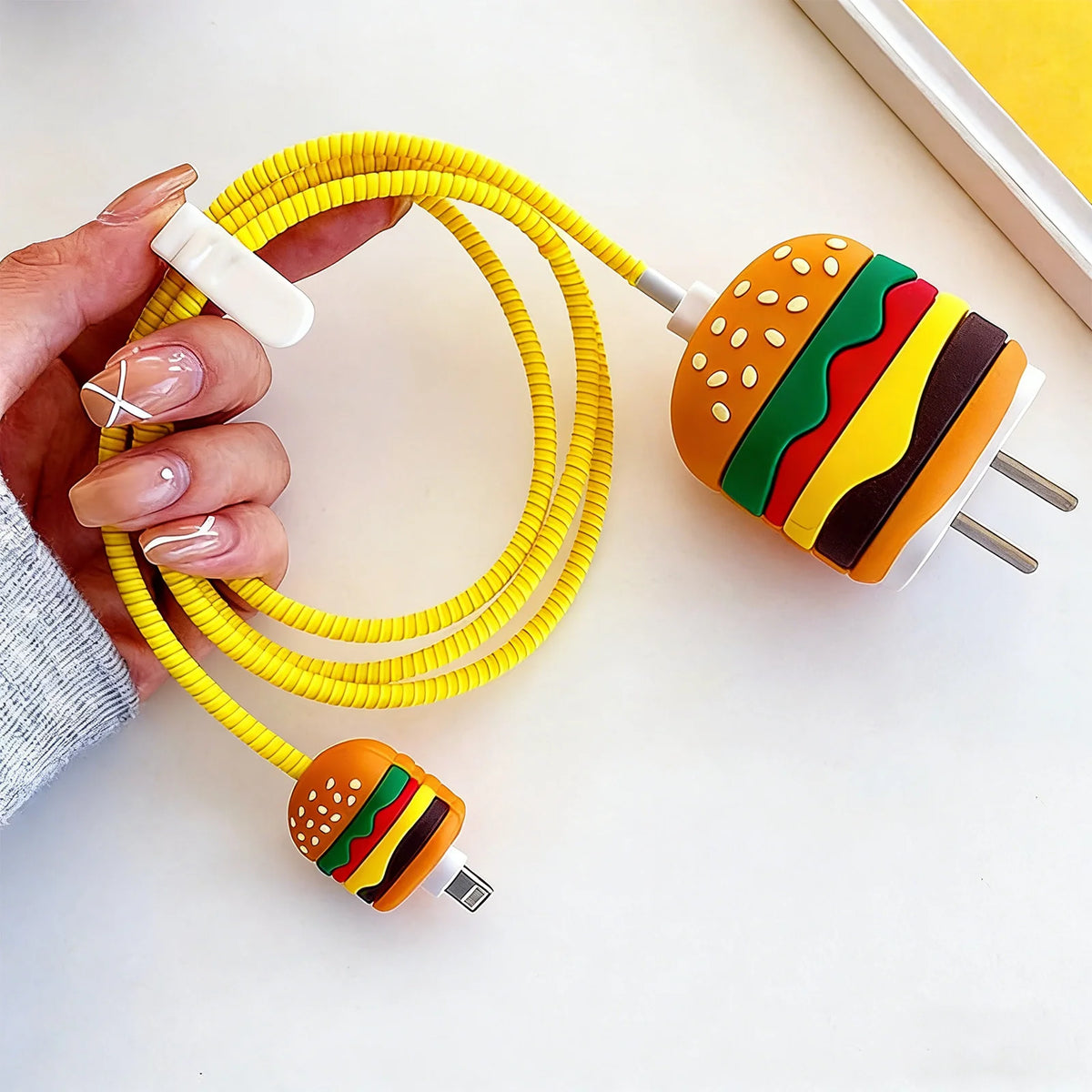Burger-Style Silicone Charger Cover Set, Covers Only