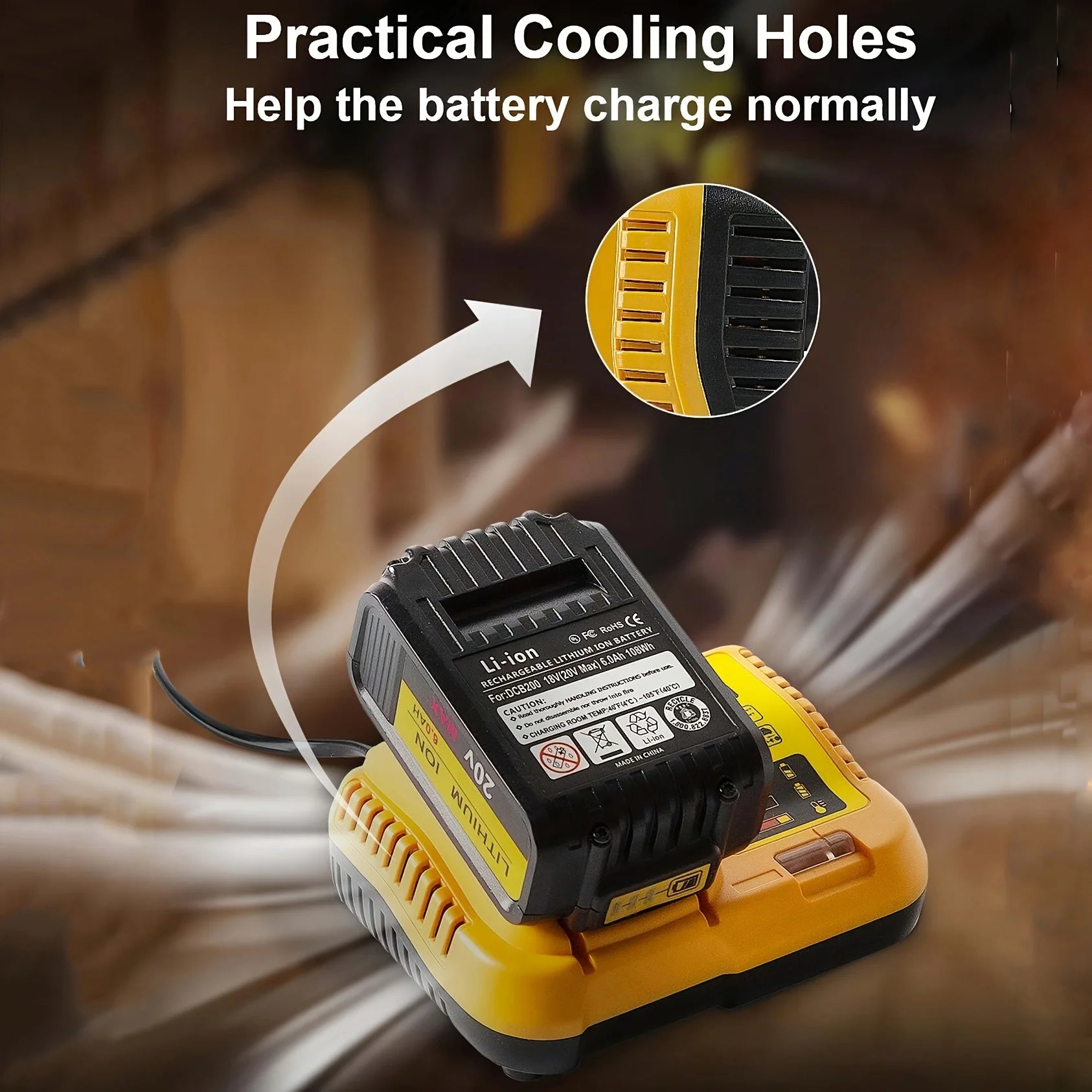 Fast Battery Charger for 12V/20V/60V Power Tool Batteries