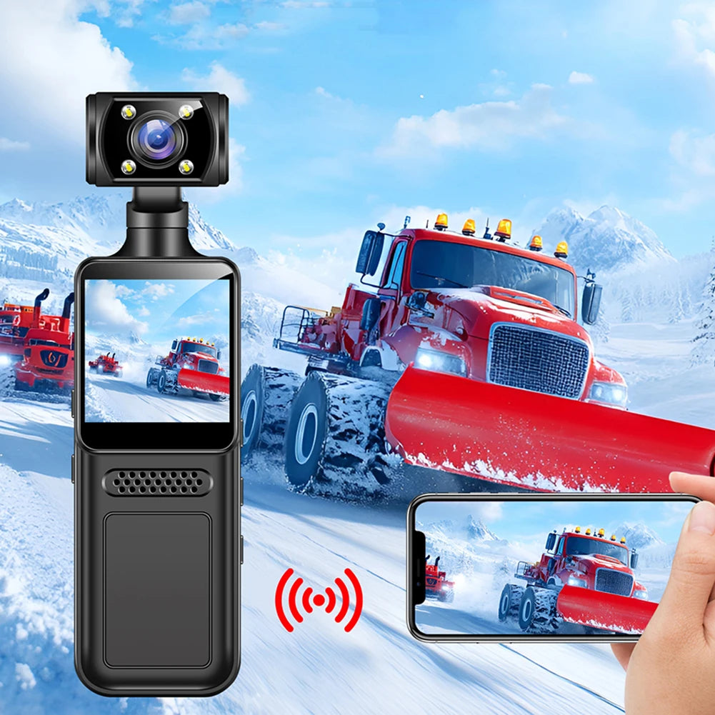 Action Mini Camera Outdoor Sport Video Recorder Body Camera Night Vision 180 Rotatable Wearable Body Worn Cam For Outdoor Sport