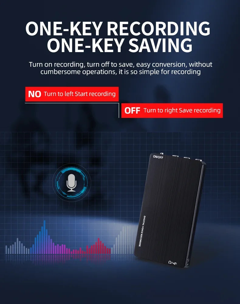 Ultra-tanki diktafon aktiviran glasom u obliku kartice s 60 sati snimanja