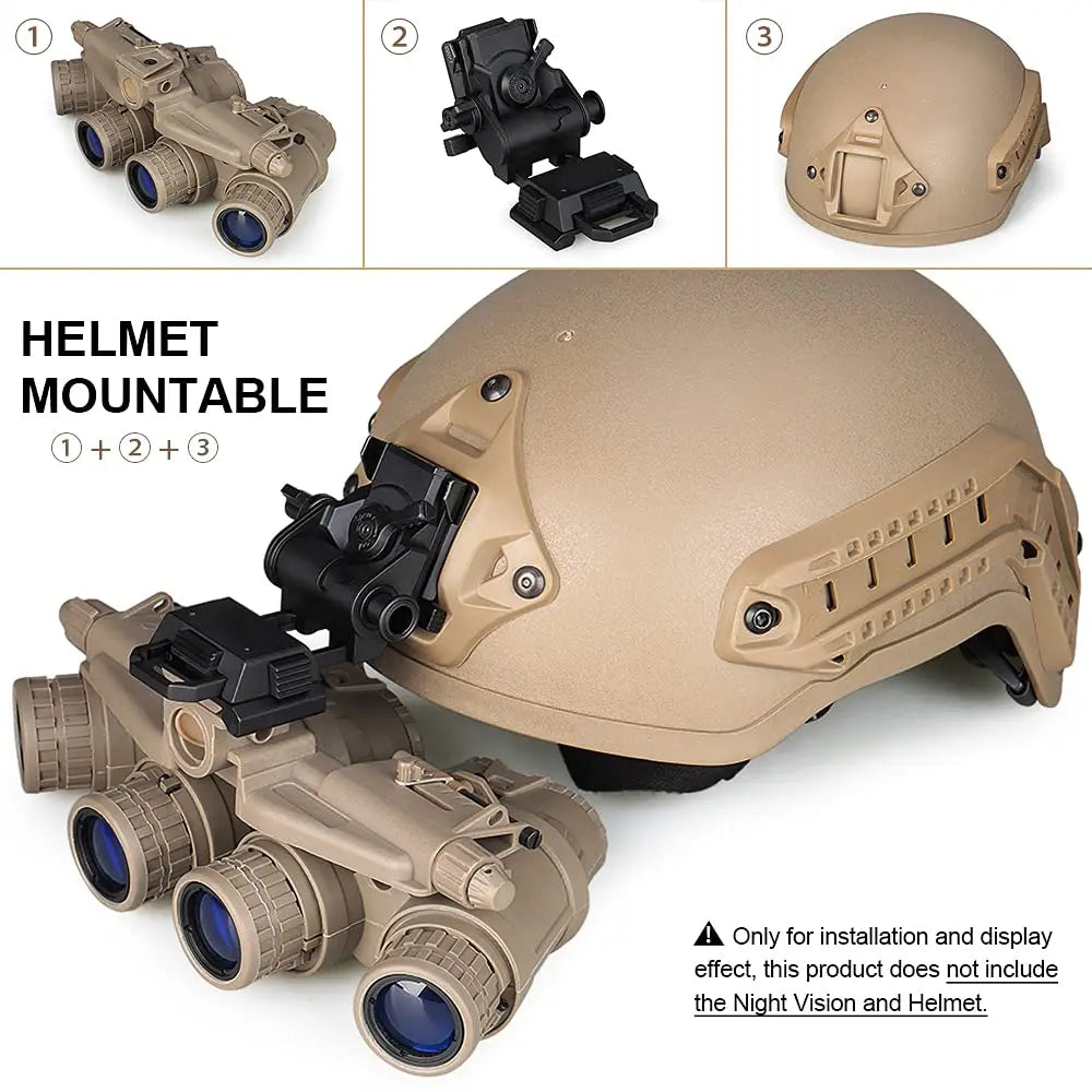BOOIU Metal/Nylon L4G24 NVG Helmet Mount Holder for PVS15/18 GPNVG18 Goggle Night Vision Stent Outdoor Tactical Helmet Bracket