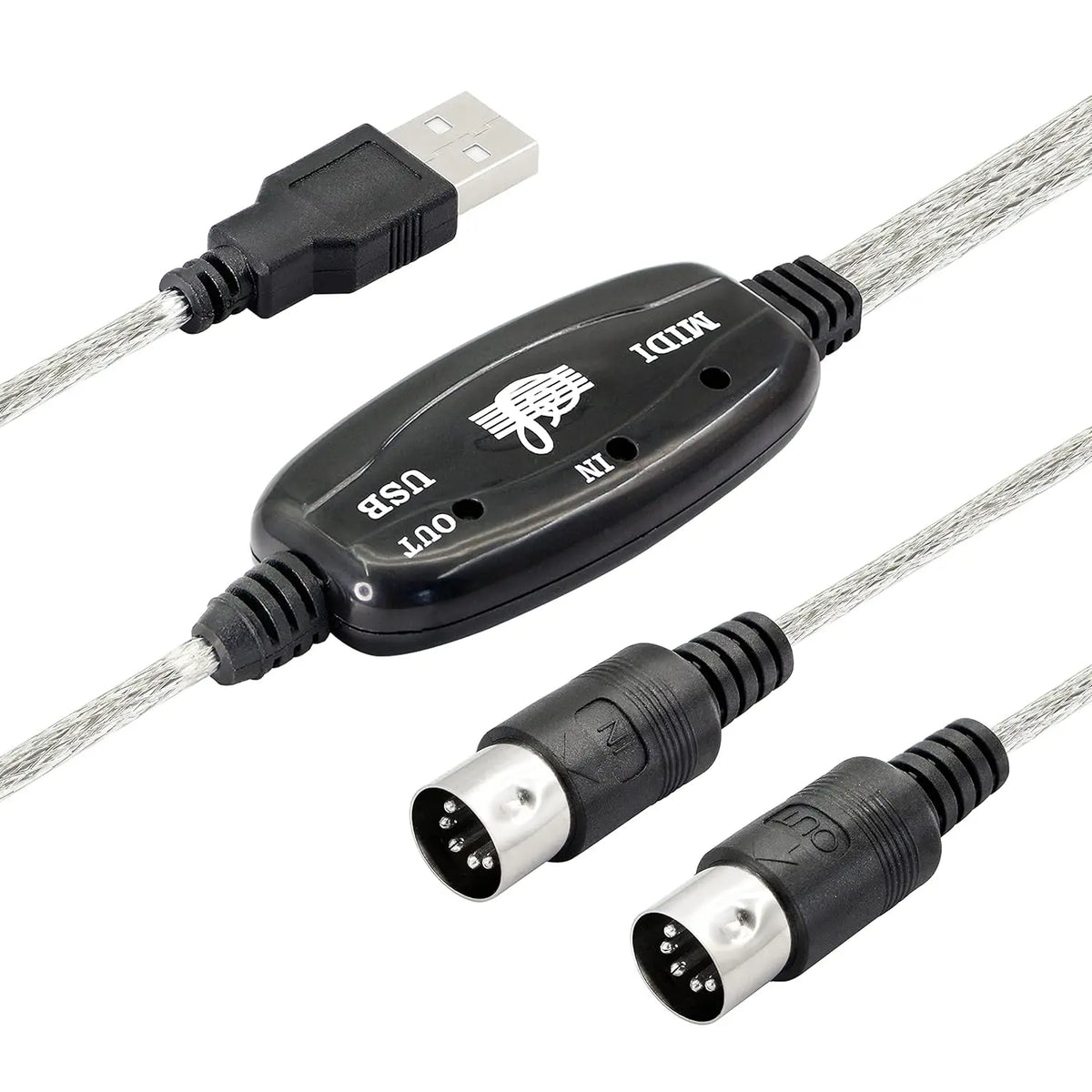Cable de interfaz MIDI DIN de cinco pines USB