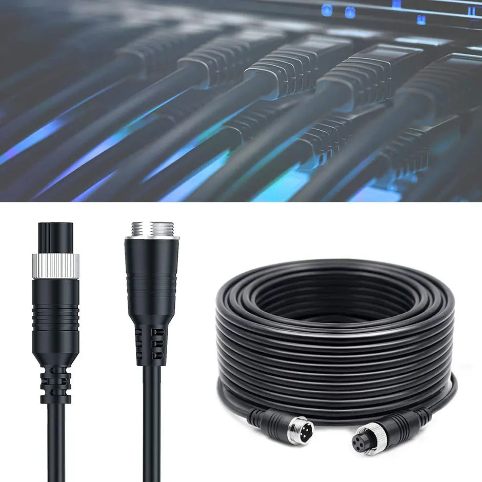 4-Pin Aviation Extension Video Cable for Vehicle Camera Monitor Connection