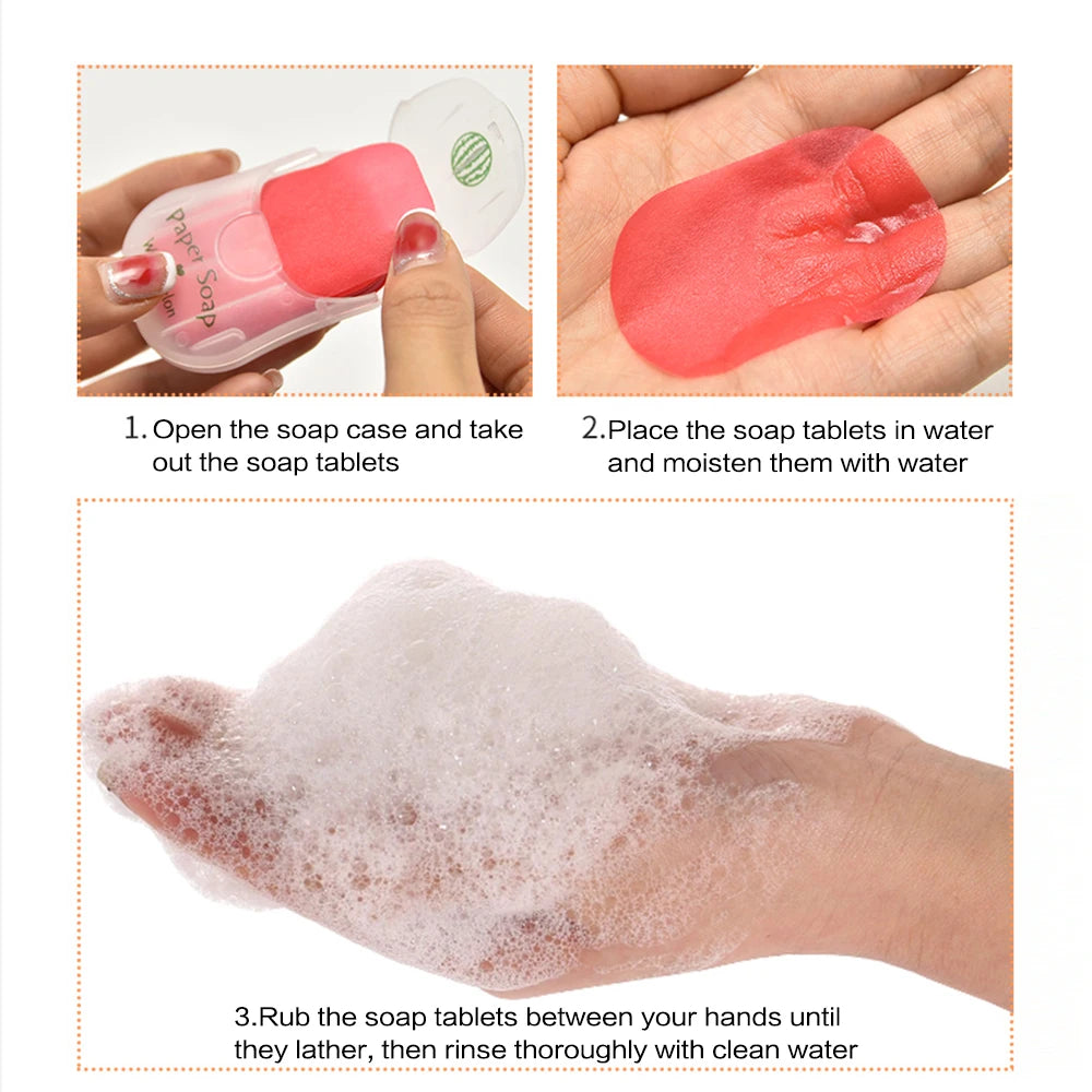 Portable Hand Soap Sheets, 50-Sheet Box