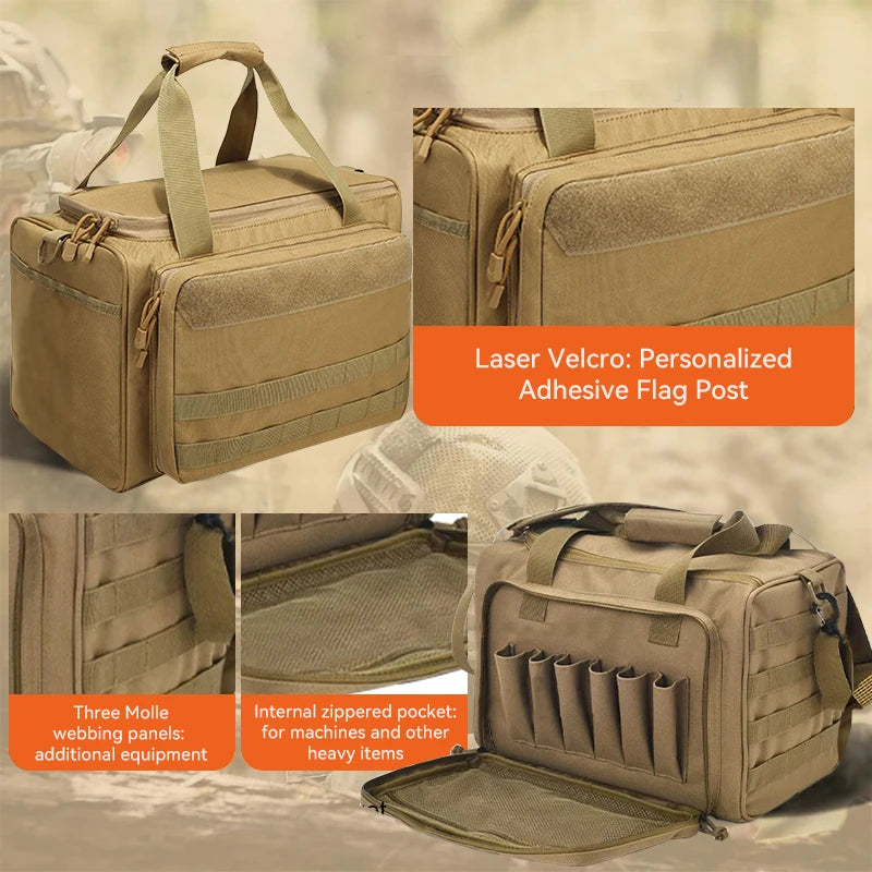 Tactical Gun Range Bag with Padded Compartments