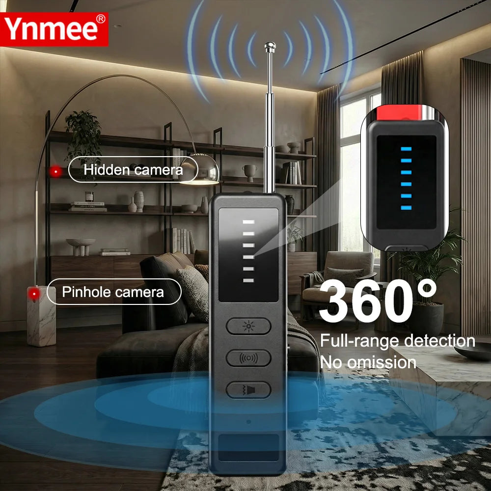 DT01 Hidden Camera Detector Anti Spy Bug RF Signal Scanner GPS Tracker Finder Listening Device Eavesdropping Sweeper for Hotel T