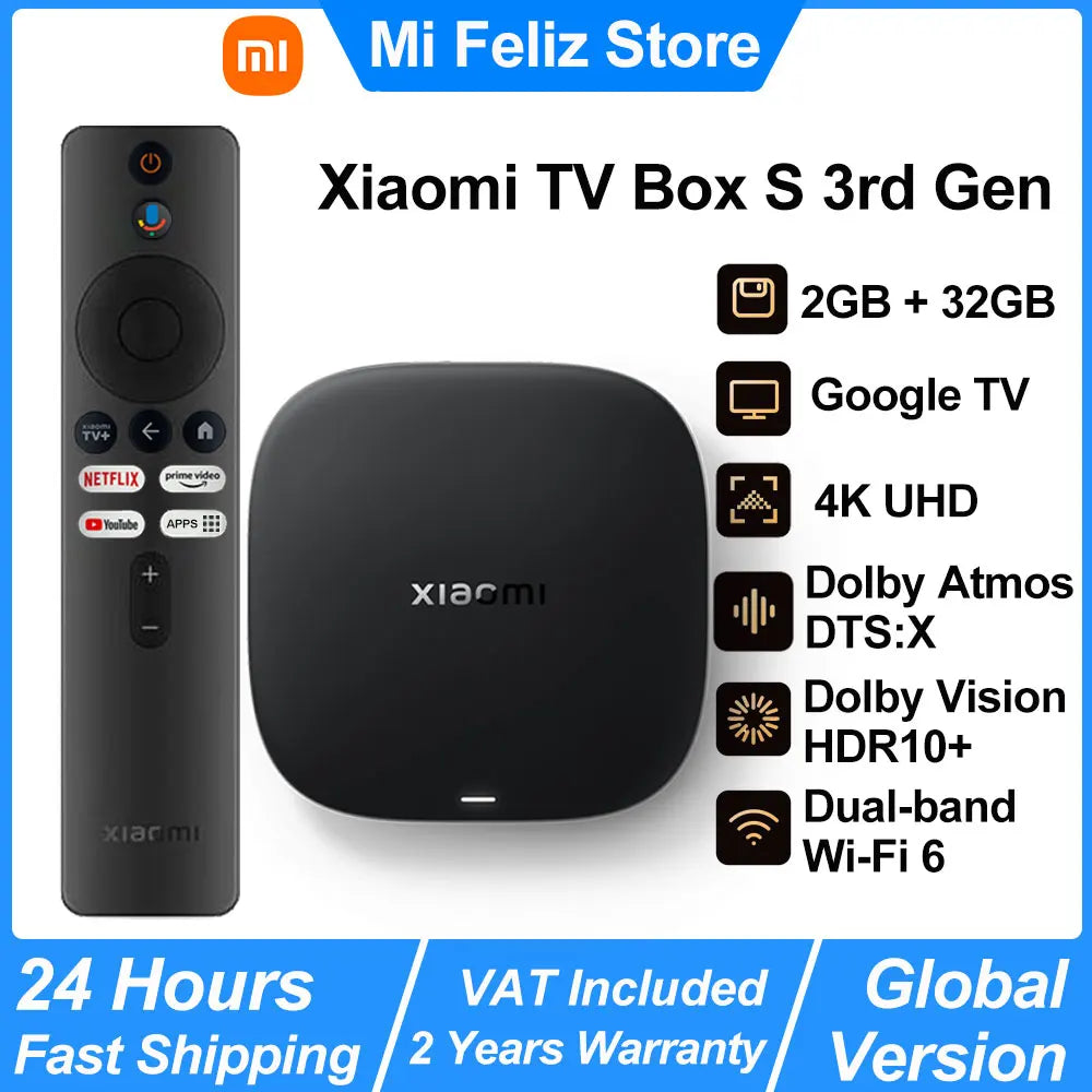 Xiaomi TV Box S 3. generace 4K Google TV streamovací box