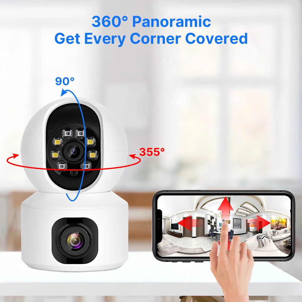 2K 4MP PTZ WiFi Security Camera with Two-Way Audio