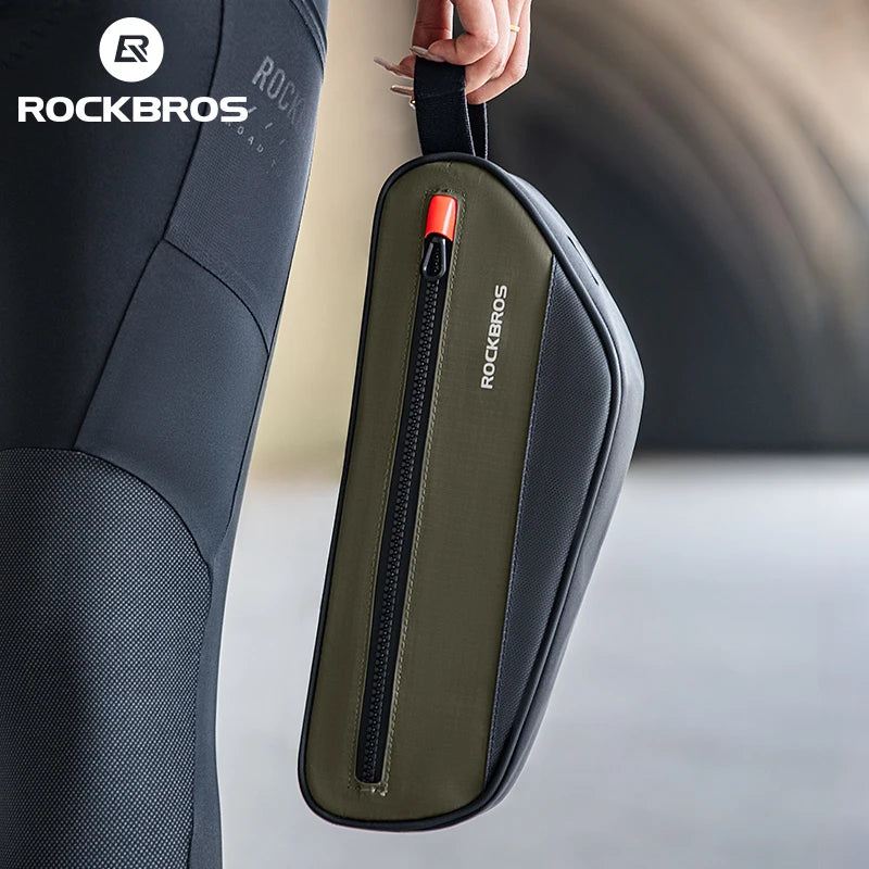 Bike Frame Tube Bag 1.7L with Reflective Design and Easy Mount