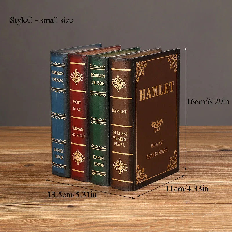 Scatola portaoggetti a forma di libro vintage con coperchio