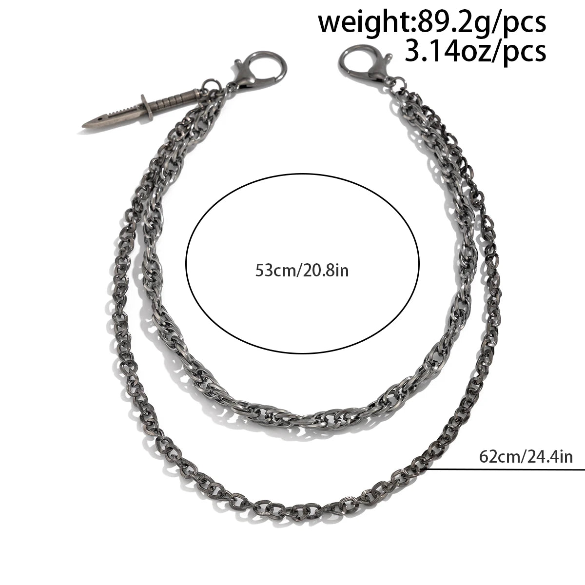 Salircon HipHop Goth Δημιουργικό Π pendant Keychain Μέση ζώνη άνδρες γυναίκες vintage πορτοφόλι παντελόνι hipster κουλούρα Halloween κοσμήματα