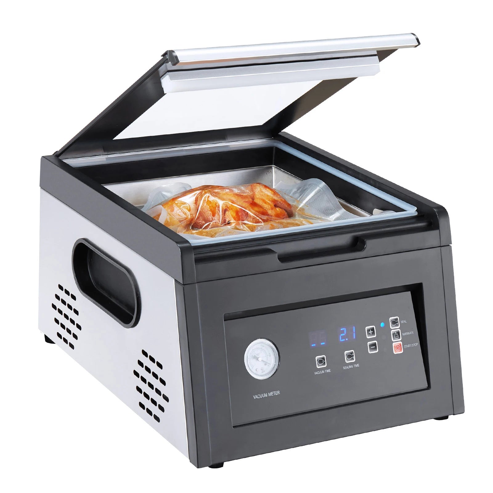 380W Chamber Vacuum Sealer with 11.5in Seal Bar for Wet Foods