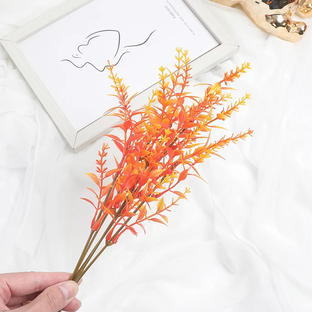 Artificial Flower Plastic Lavender Fake Plant Wedding Home Garden Decoration Bridal Bouquet Photography Props Household Products