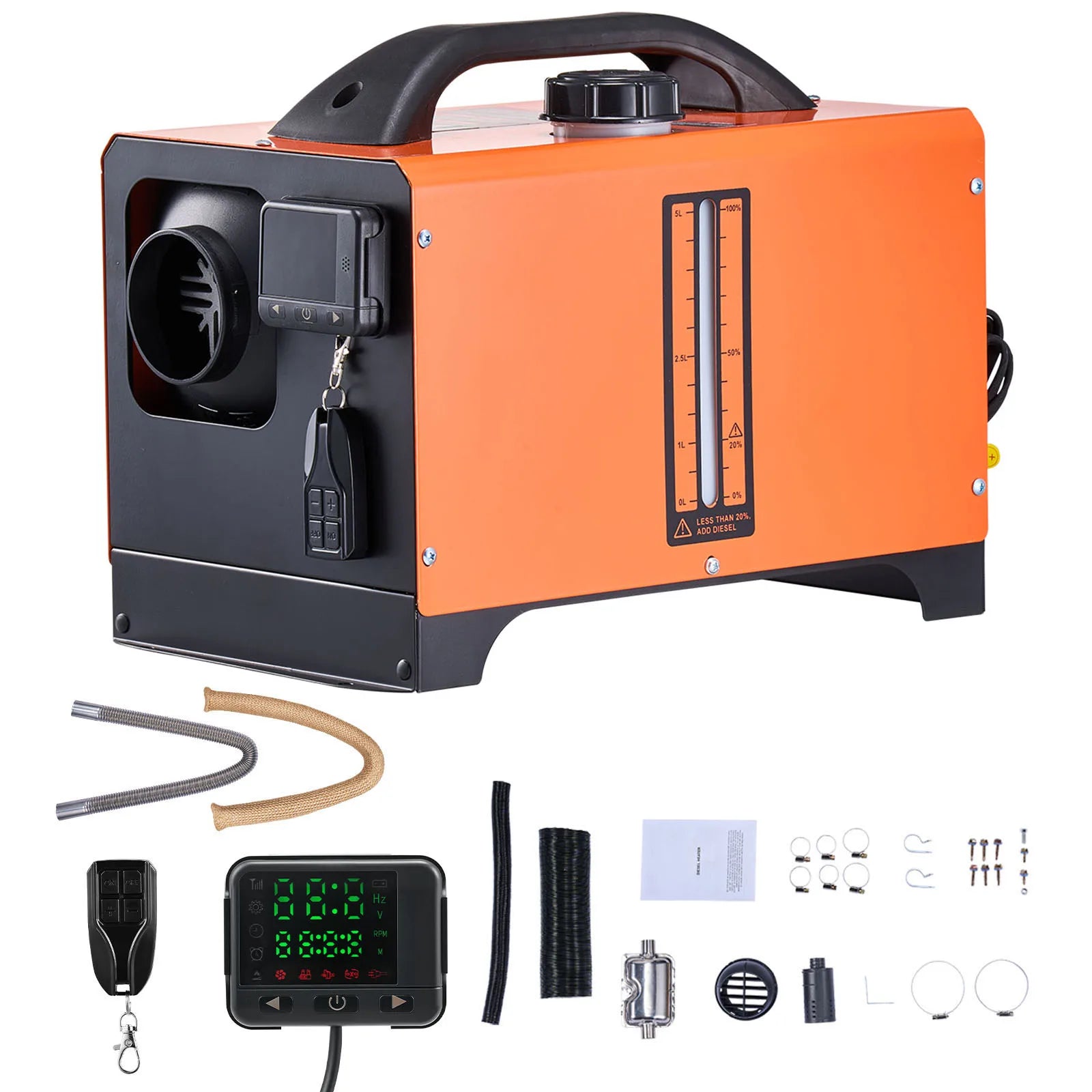 Chauffage d'air diesel 8KW 12-24V avec télécommande pour camping-car et véhicules