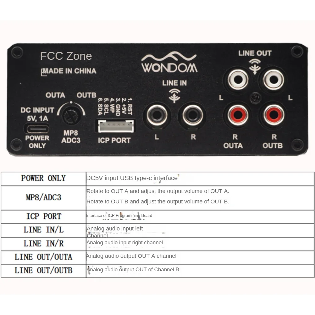 ADAU1701 procesador de audio DSP y cruce (crossover)