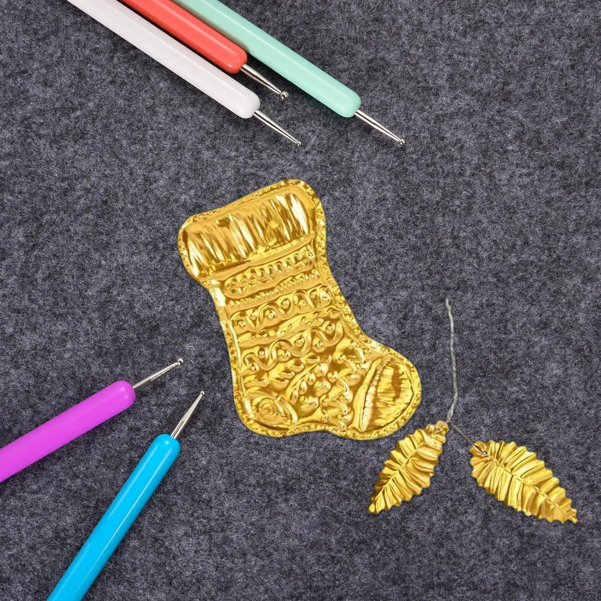 Aluminum Foil Embossing Art Tools Reusable Beginner Craft Kits for Painting Classroom Projects Greeting Card Making Home Decor