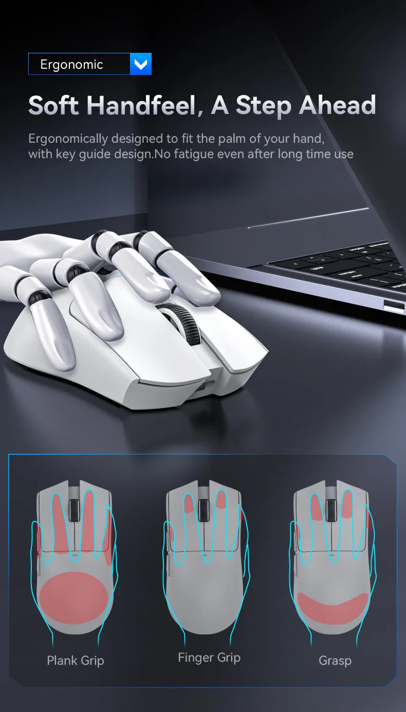 Attack Shark X11 Wireless mouse, three-mode connection 2.4GHz/ wired/Bluetooth PAW3311 22000DPI RGB magnetic charging dock mouse