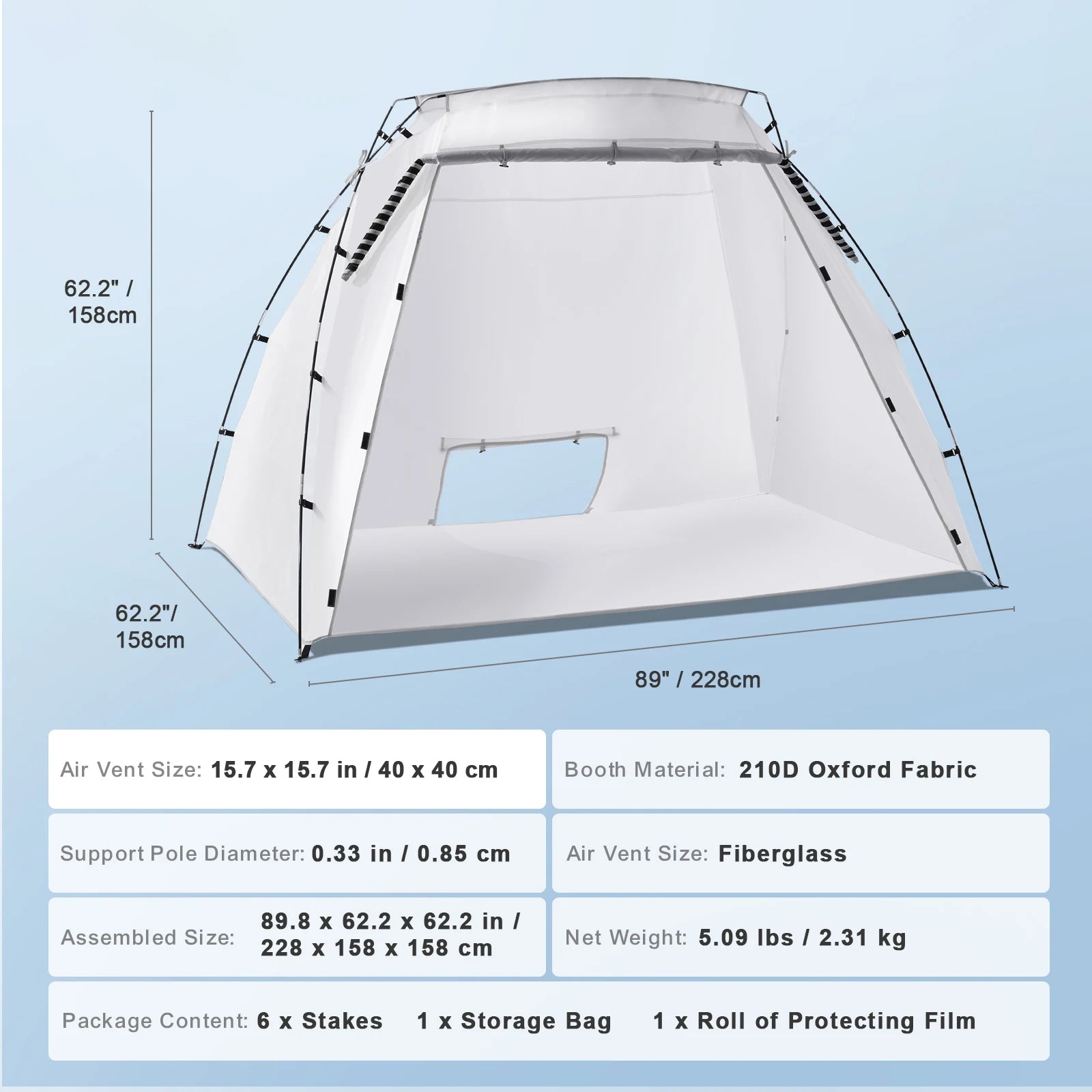Portable Spray Paint Tent Booth for DIY Furniture & Projects