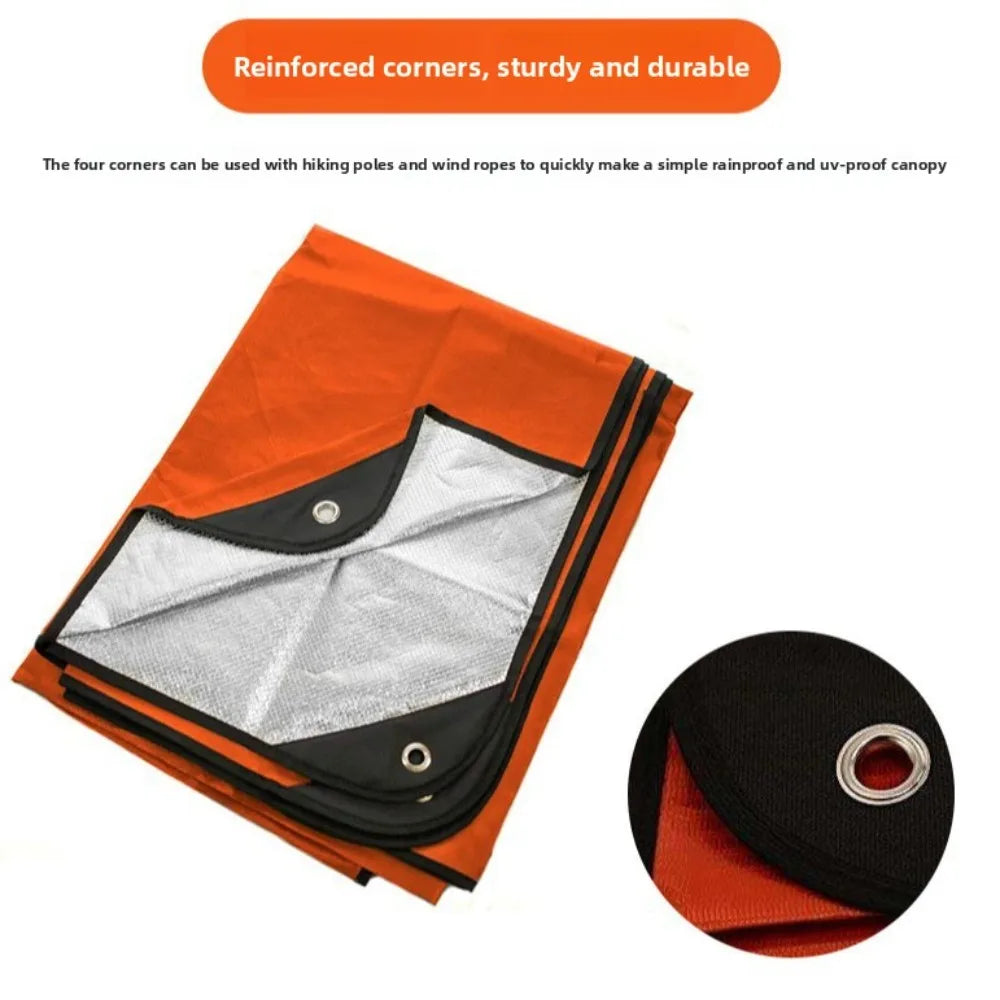 Outdoor PE Emergency Blanket: Portable Foldable, Insulation for Camping Survival, Windproof Waterproof