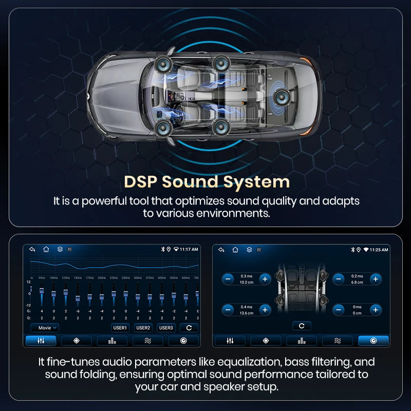 Junsun V1 Plus Car Radio with Wireless CarPlay & Android Auto