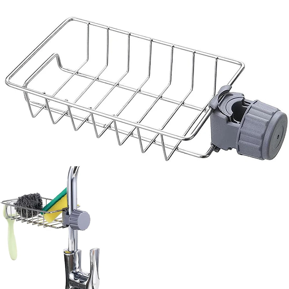 Faucet-Mounted Sink Storage Rack