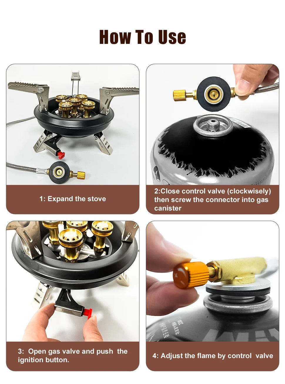 BRS-201A Portable Camping Gas Stove 16000W for Outdoor Cooking